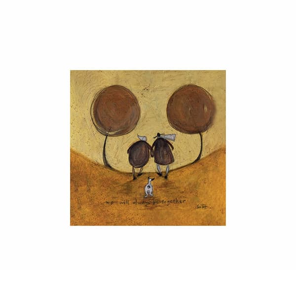 Sam Toft We Will Always Be Together Print Yellow/Brown/White 30cm x 30cm