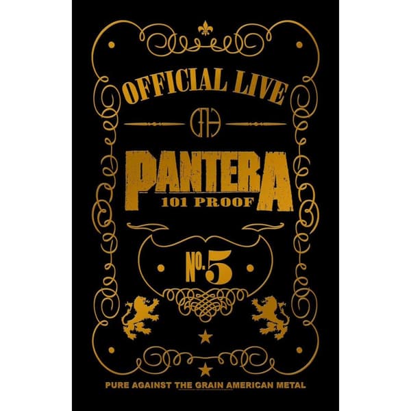 Pantera 101 Proof Textile Poster Black/Yellow 106cm x 70cm