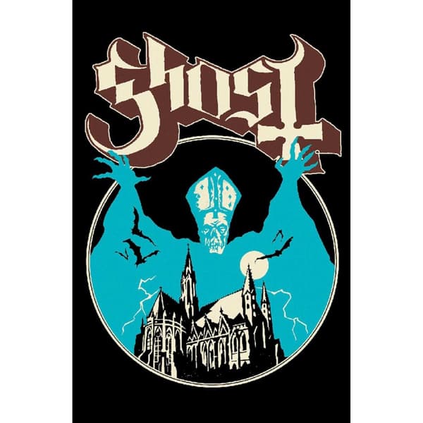 Ghost Opus Eponymous Textile Poster Black/Blue 106cm x 70cm