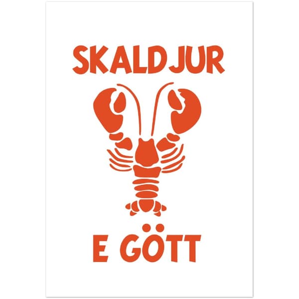 Skaldjur e g�tt Poster - 70x100 cm / 28x40?