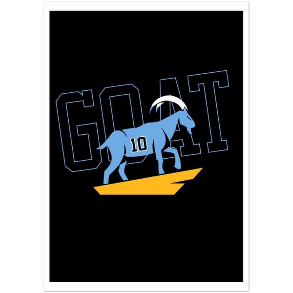 Messi GOAT Poster - A2 (42 x 59.4 cm)