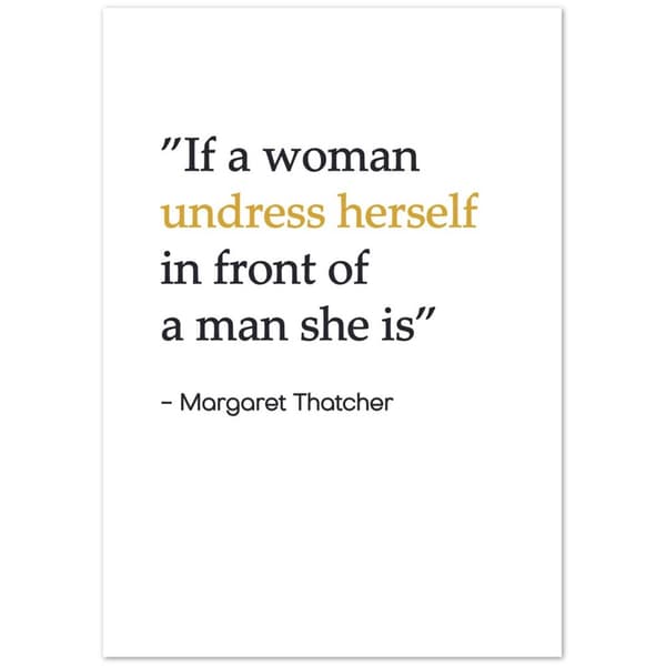 Margaret Thatcher Poster - A2 (42 x 59.4 cm)
