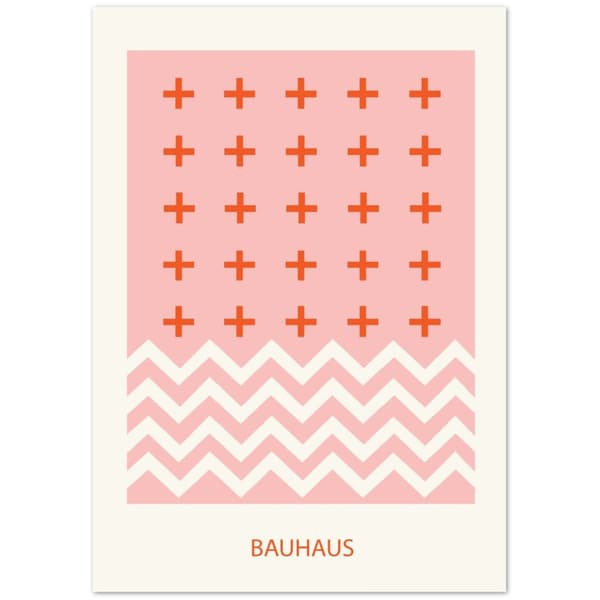 Bauhaus Pink Poster - A0 (84.1 x 118.9 cm)