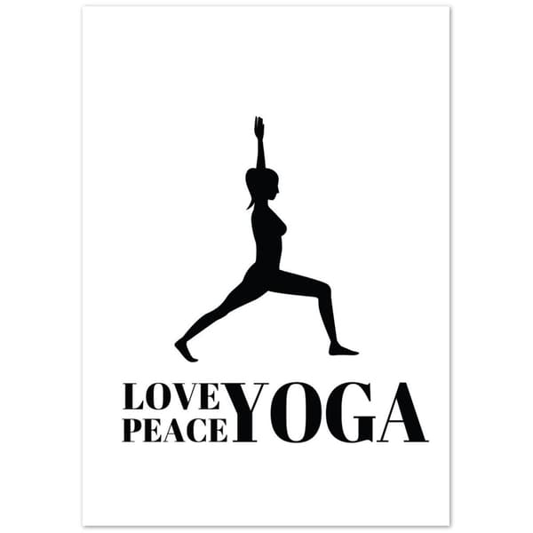Love Peace Yoga Poster - A4 21x29.7 cm / 8x12?