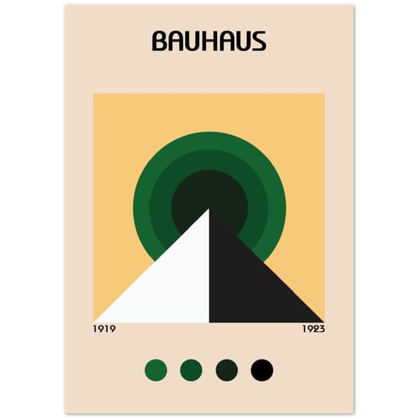 Bauhaus Pyramid Poster - A2 (42 x 59.4 cm)