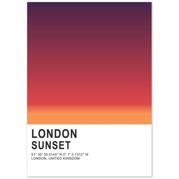 London Sunset Poster - 50x70 cm / 20x28?