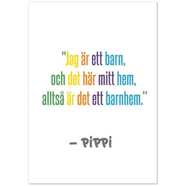 Pippi Citat Poster - A0 (84.1 x 118.9 cm)