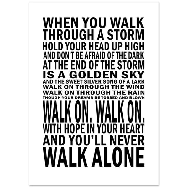 You'll never walk alone Liverpool Poster - A0 (84.1 x 118.9 cm)