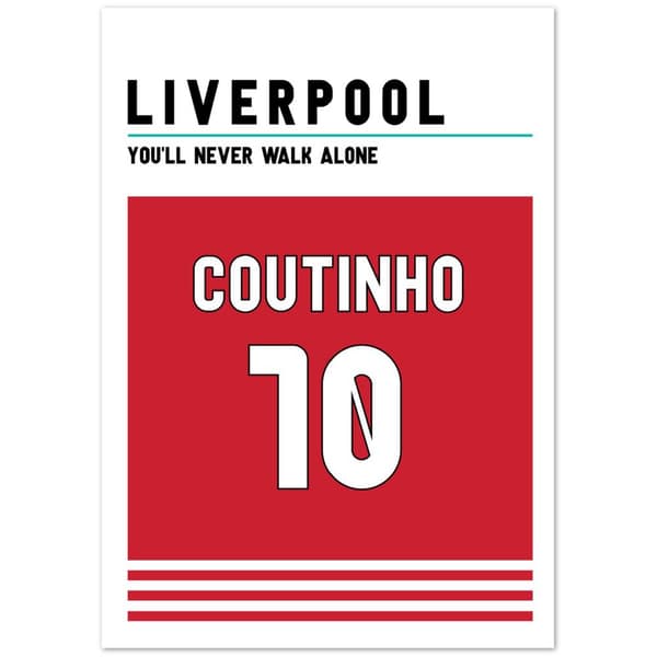 Philipe Coutinho Liverpool Poster - A0 (84.1 x 118.9 cm)