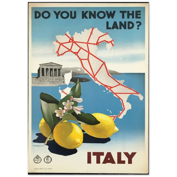 Vintage Travel Poster Italy - 70x100 cm / 28x40?