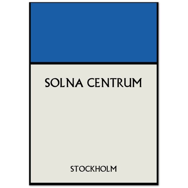 Solna Centrum Stockholm Poster - A3 (29.7 x 42 cm)