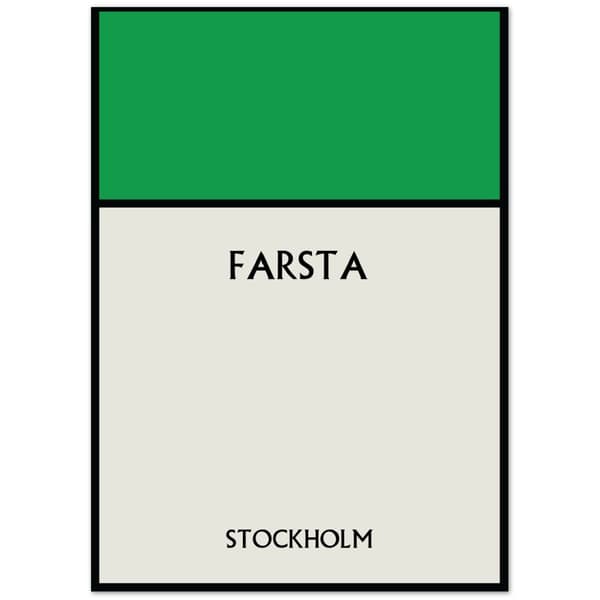Farsta Stockholm Poster - 50x70 cm / 20x28?