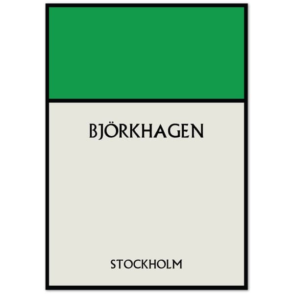 Bj�rkhagen Stockholm Poster - A3 (29.7 x 42 cm)