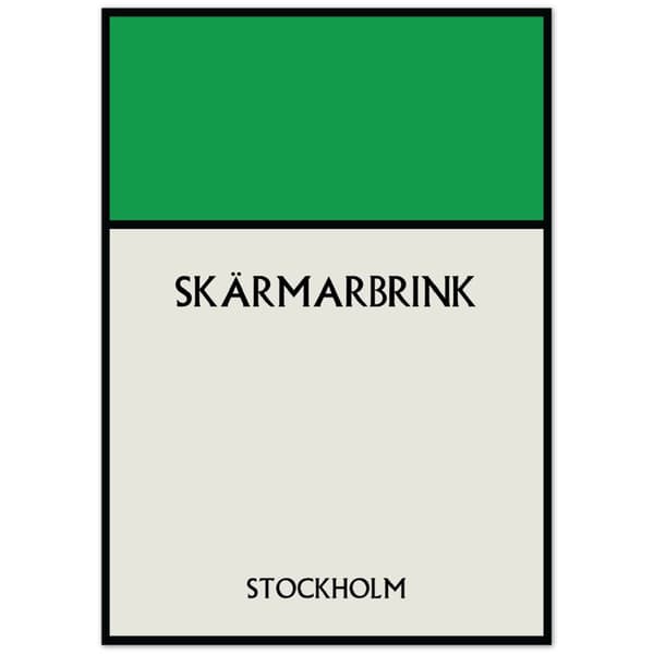 Sk�rmarbrink Stockholm Poster - 21x29.7 cm / 8x12?