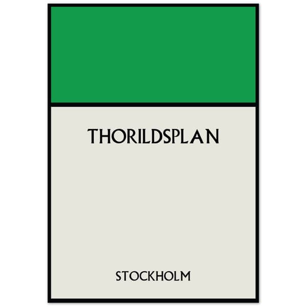 Thorildsplan Stockholm Poster - A0 (84.1 x 118.9 cm)