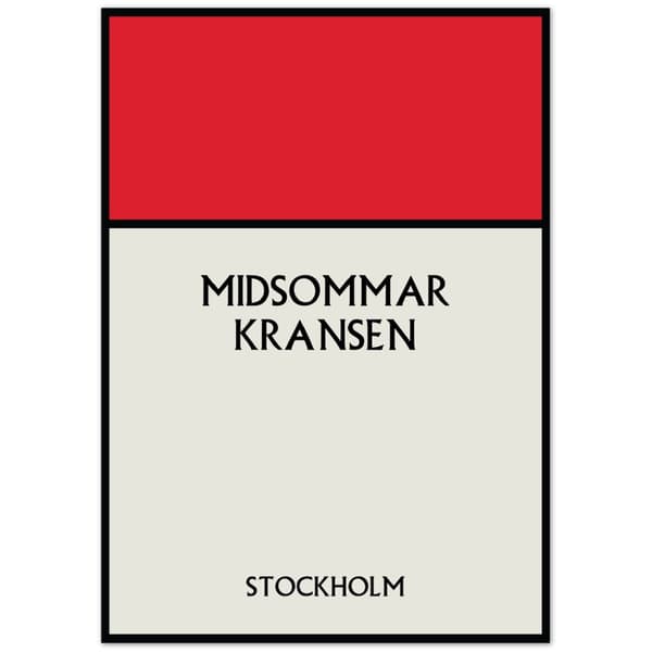 Midsommarkransen Stockholm Poster - A0 (84.1 x 118.9 cm)
