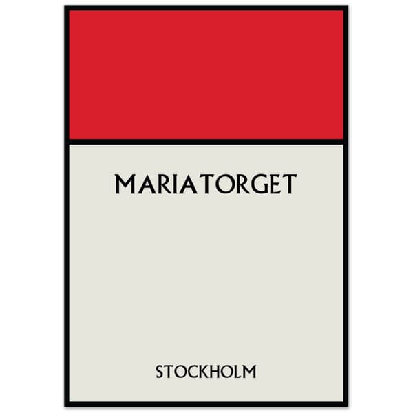Mariatorget Stockholm Poster - 21x29.7 cm / 8x12?