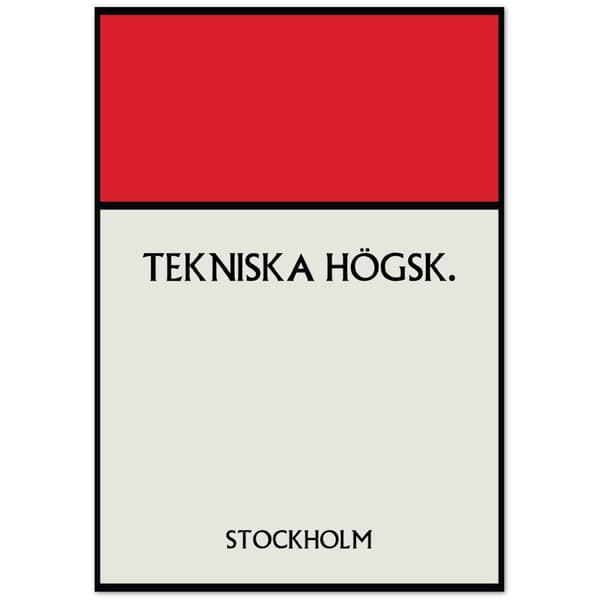 Tekniska H�gskolan Stockholm Poster - 70x100 cm / 28x40?