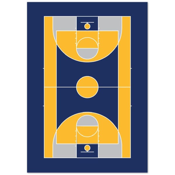 Indiana Basketball Court Poster - A2 (42 x 59.4 cm)