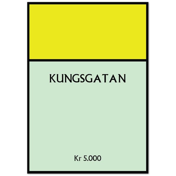 Kungsgatan Poster - A2 (42 x 59.4 cm)