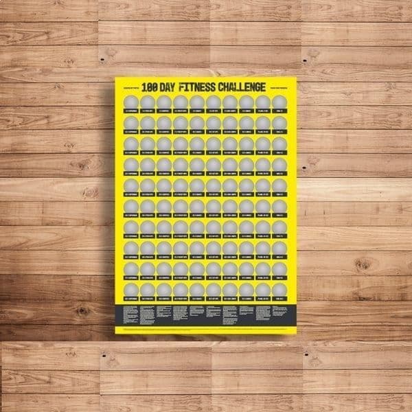 Scratch poster challenge 100 days fitness Challenge Sportpresent