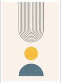 Pikkukuva 3 / 3: Mid Century Geometric Abstract Modern Boho Poster 2pc Set
