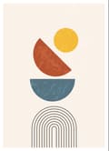 Pikkukuva 2 / 3: Mid Century Geometric Abstract Modern Boho Poster 2pc Set