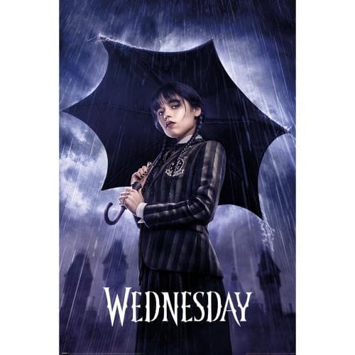 Wednesday Downpour Paper Poster Black/Purple 91.5cm x 61cm