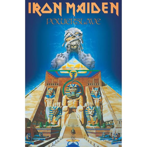 Iron Maiden Powerslave Textile Poster Blue/Yellow 106cm x 70cm