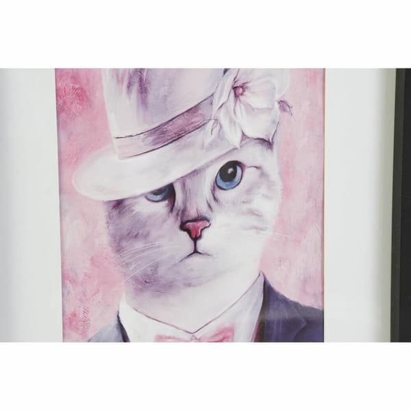 Tavla DKD Home Decor Katter (35 x 2,5 x 45 cm) (35 x 2 x 45 cm) (4 antal)