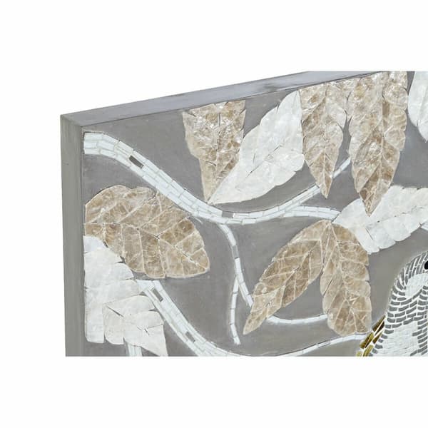 Lærred DKD Home Decor Beige Grå Blad af en plante 90 x 4 x 70 cm