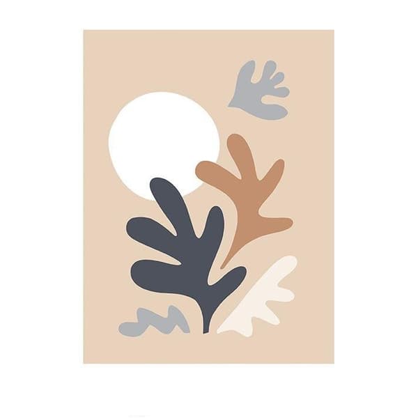 Dominique Vari Nature Print Peach/Black/White 50cm x 40cm