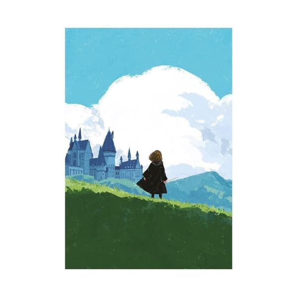 Harry Potter Hermione Print Blue/Green/Black 80cm x 60cm
