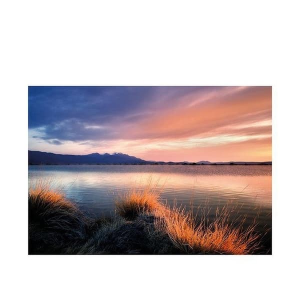 Dennis Frates Sunrise On Borax Pond Print Blue/Orange 40cm x 50cm