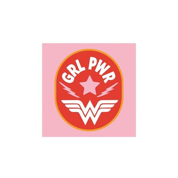 Wonder Woman Girl Pwr Print Red/Pink/White 30cm x 30cm