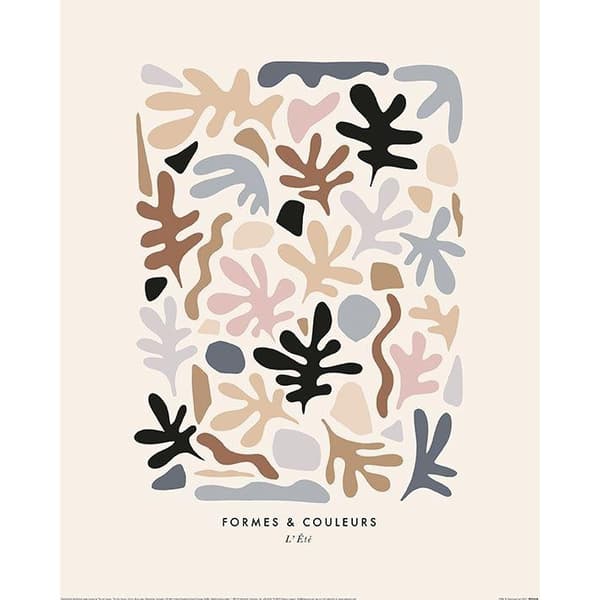 Dominique Vari L´Ele Print Peach/Black/Brown 40cm x 30cm