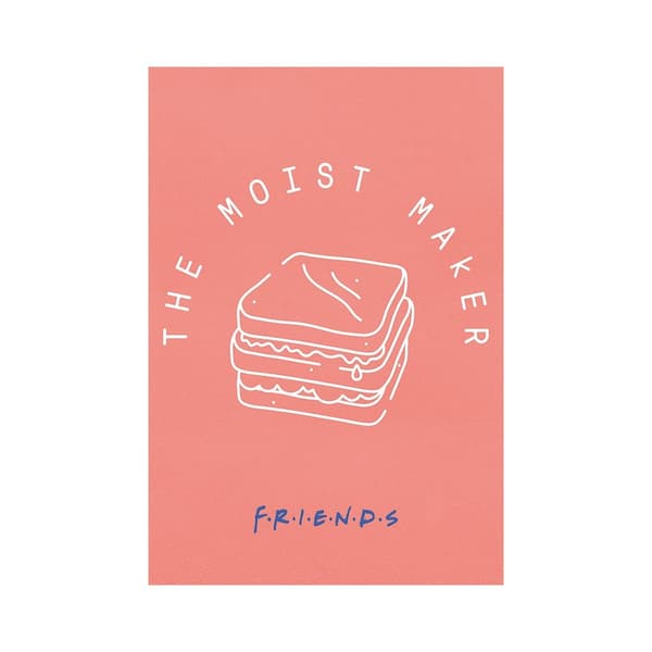 Friends Moist Maker Print Pink/White 40cm x 30cm