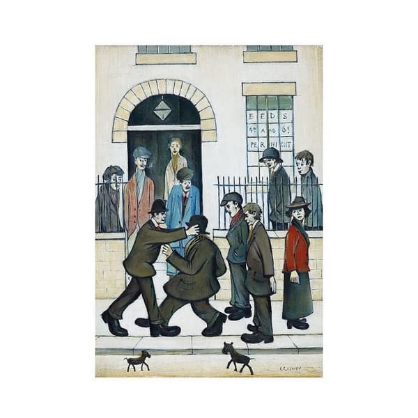 L.S. Lowry A Fight C. 1935 Print