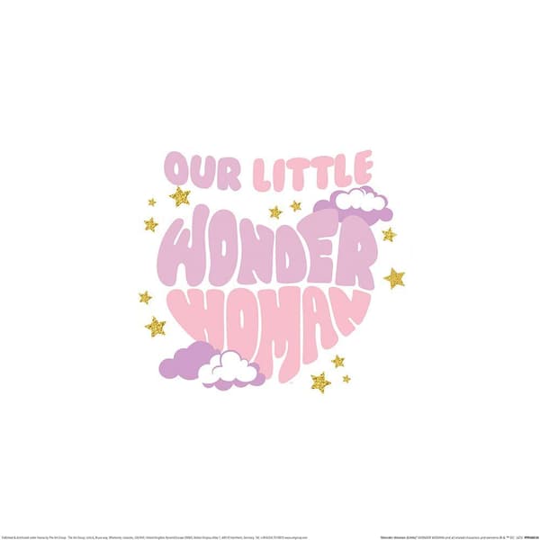 Wonder Woman Lille print Pink/Lavender 30cm x 30cm