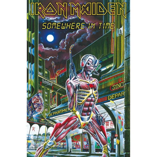Iron Maiden Somewhere In Time Textile Poster Multicoloured One Size