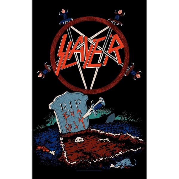 Slayer Reign In Pain tekstilplakat Black/Blue/Red 106cm x 70cm