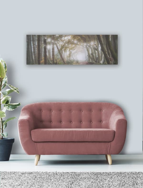 Art for the Home - Canvas LED - Skogsvandring - 30x90cm