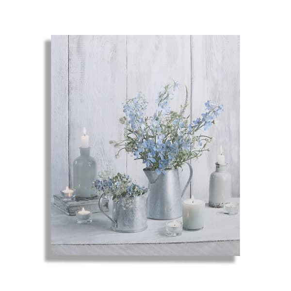 Art for the Home - Canvas LED - Blårost - 60x70cm