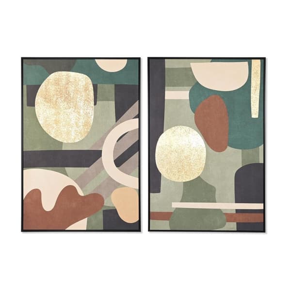 Tavla DKD Home Decor Abstrakt Modern (83 x 4,5 x 122,5 cm) (83 x 4,5 x 123 cm) (2 antal)