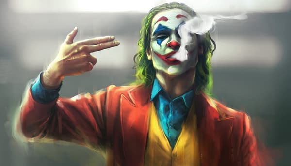Joker Finger Skott Poster Poster A4
