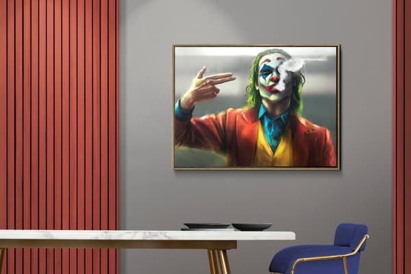 Joker Finger Skott Poster Poster A4