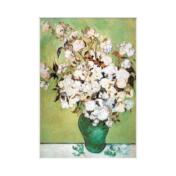 Vincent Van Gogh Vase med rosor tryck Green/White/Brown 30cm x 40cm