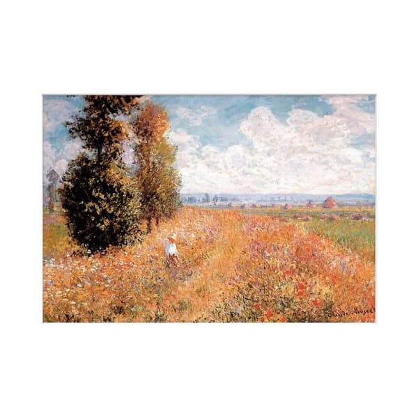 Claude Monet Paysage Pres De Giverny Print Red/Green/White 40cm x 30cm