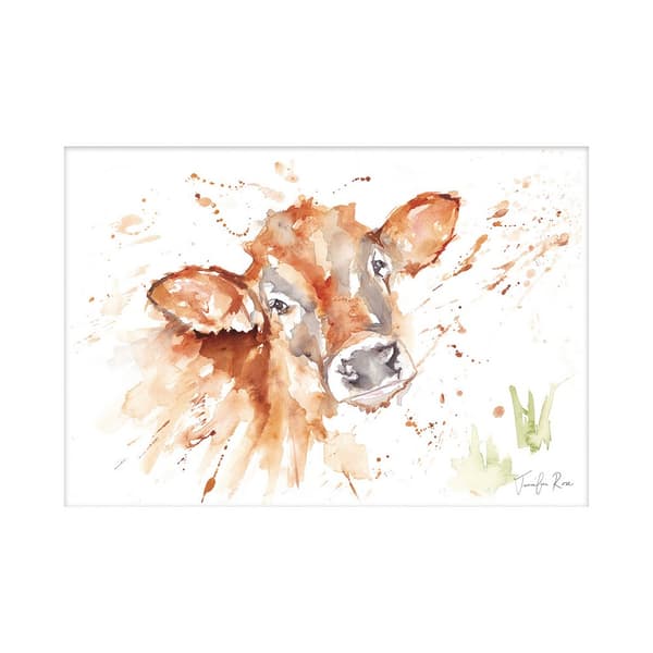 Jennifer Rose Cuteness Calf Print Brown 40cm x 30cm