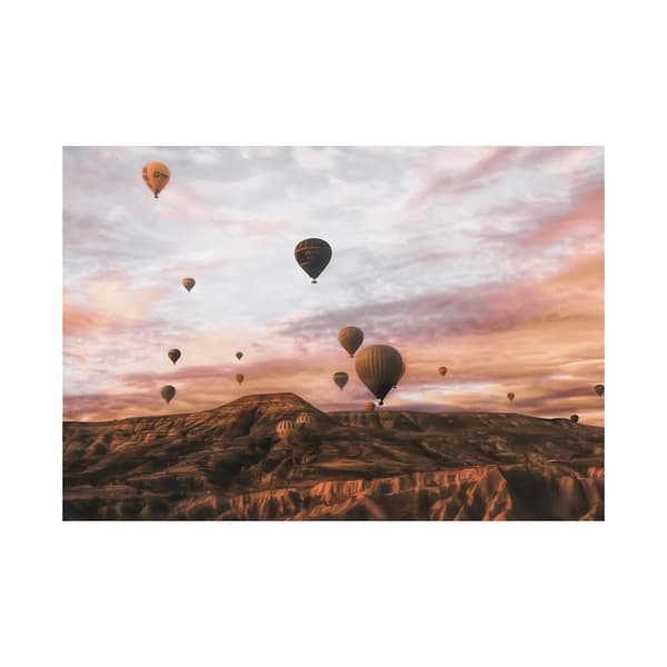 Pyramid International Cappodocia Hot Air Balloon Print Brown 40cm x 50cm